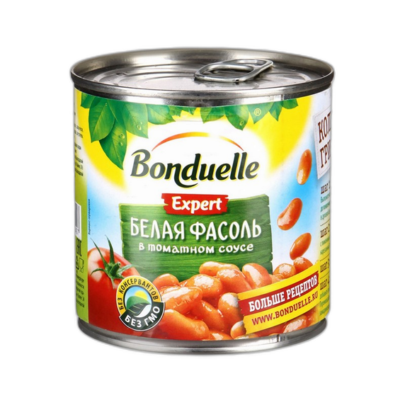 Фасоль Bonduelle белая в томатном соусе 425 мл
