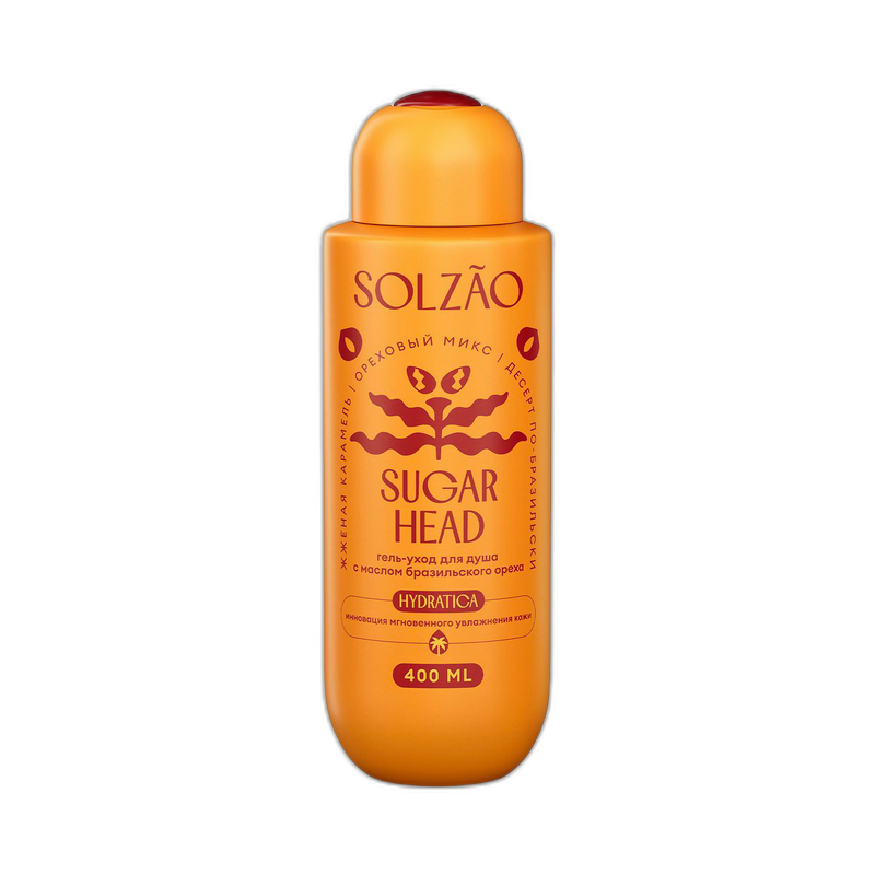 Гель-уход для душа Solzao Sugar Head с маслом бразильского ореха 400 мл