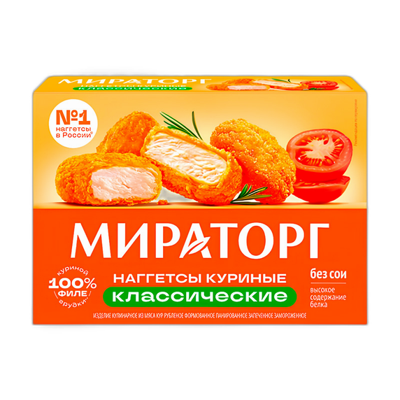 Наггетсы куриные Мираторг Классические 250 г