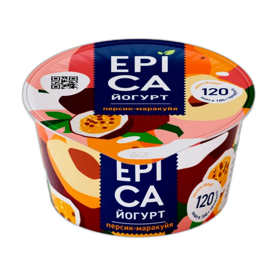 Йогурт Epica персик-маракуйя 4,8% 130 г