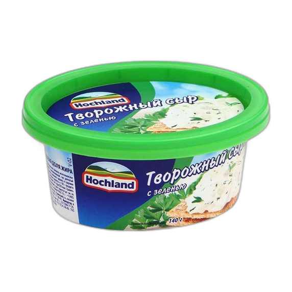 Сыр творожный Hochland с зеленью 140 г