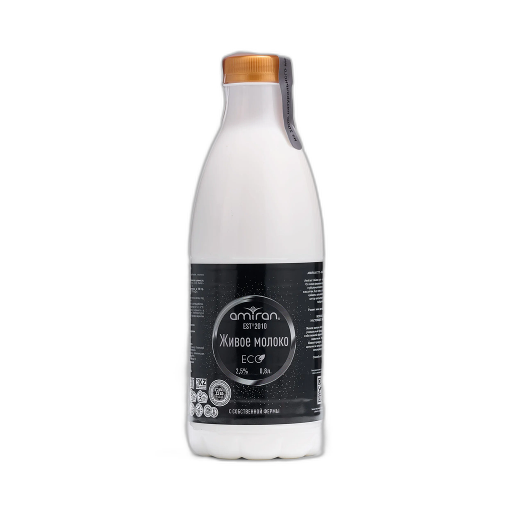 Молоко Amiran живое 2,5% 0,8 л