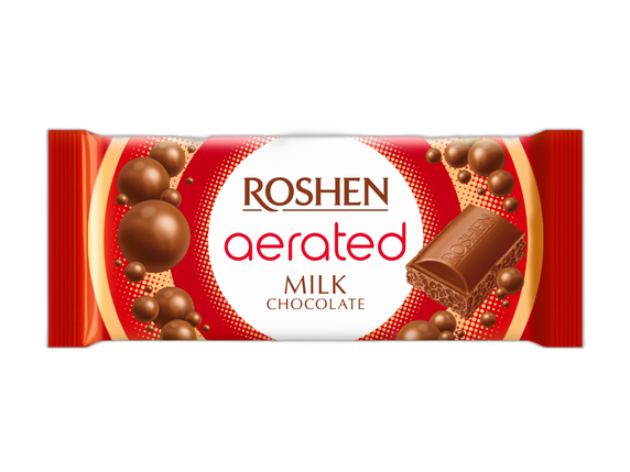Шоколад Roshen молочный пористый 80 г